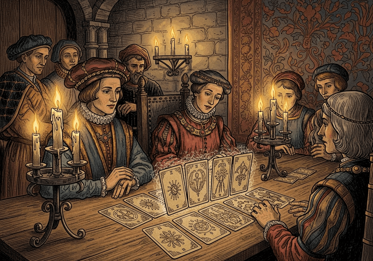 Traditional tarot reading session showing the bridge between scientific psychology and spiritual practice